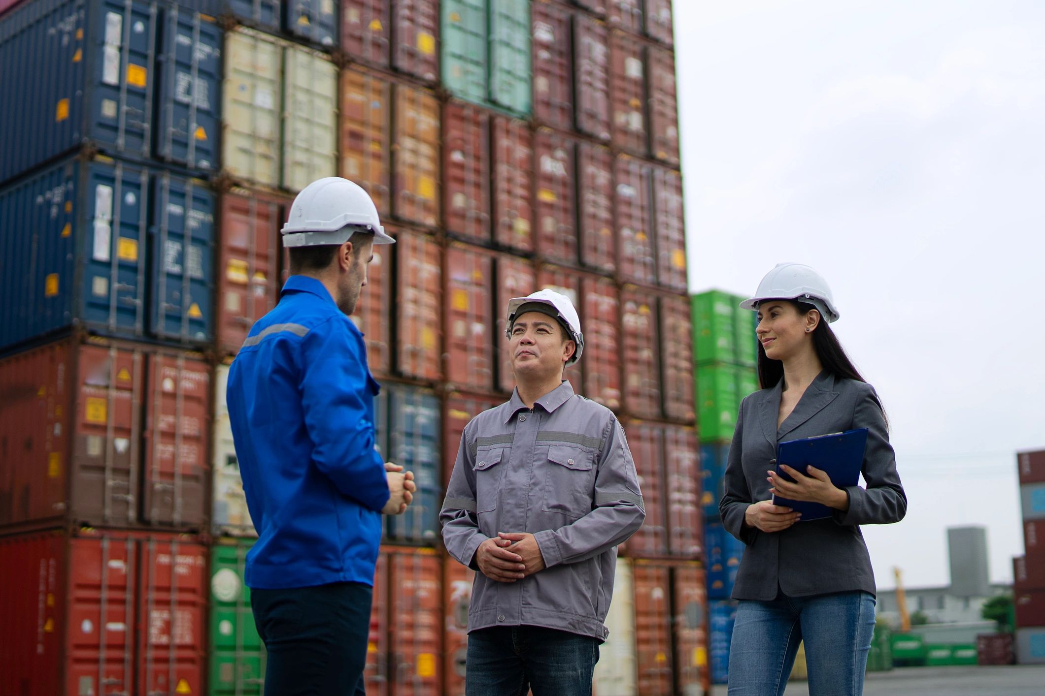 Warehouse and logistics team supporting global commerce